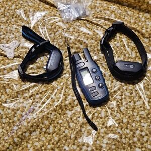 Black and Blue Dog Training Collar Set